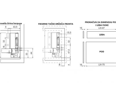 slim fioka sa metalnim stranicama sa usporivačem