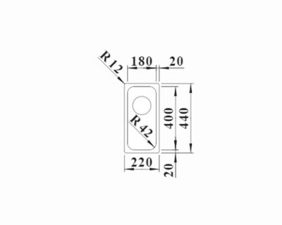 inox podgradne sudopere Blanco Solis 180-U