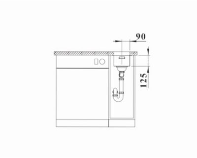 inox podgradne sudopere Blanco Solis 180-U