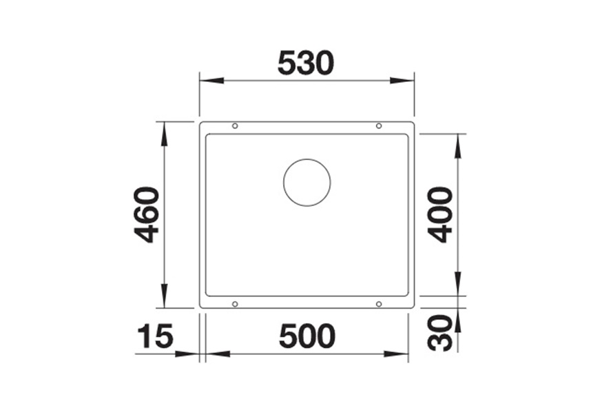 blanco-rotan-500-u-silgranit-dimenzije podgradne granitne sudopere blanco rotan 500-u