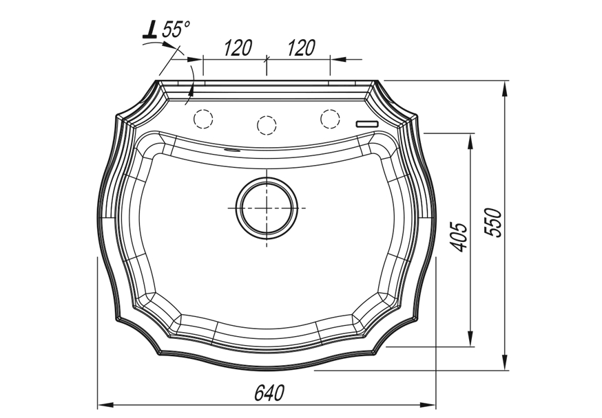 florentina-emilija-640-granit-dimenzije- granitne sudopere florentina emilija 640