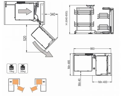 žičani za kuhinjske ugaone elemente