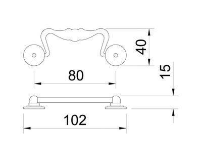 rustične ručice siro 947-102 patinasta
