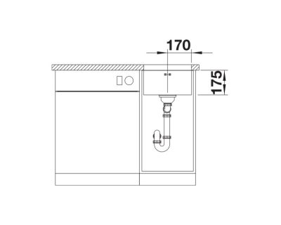 podgradna sudopera inox blanco supra