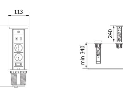 IZVLAČNA UTIČNICA GTV CAMINO