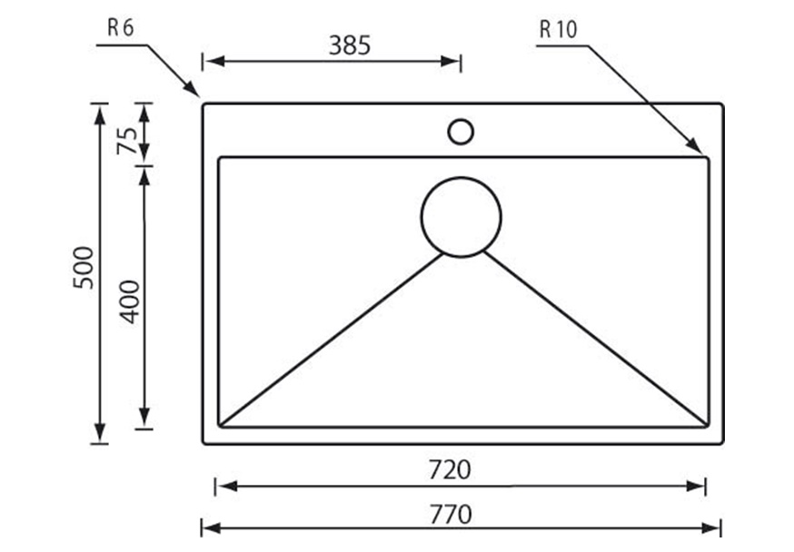cm-sudopera-filoraggiato-mix-770x500-saten-dimenzije Sudopera CM FILORAGGIATO MIX 770×500 D-190 SLIM INOX