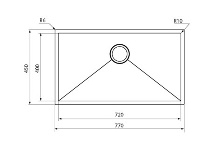 cm-sudopera-iride-matt-770x450-gun-metal-dimenzije CM IRIDE MATT gun metal 770×450 D-190 3u1 , slim, ugradna, podgradna