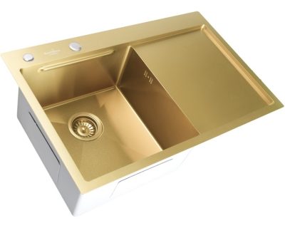 SANDONNA HD7850R INOX ZLATNA + DOZER ZA DETERDŽENT ZLATNI + KORPICA ZLATNA