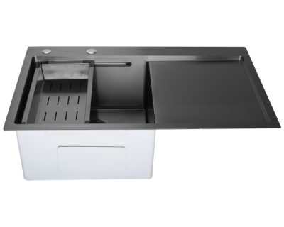 SANDONNA HD7850R INOX CRNA + DOZER ZA DETERDŽENT CRNI + KORPICA CRNA