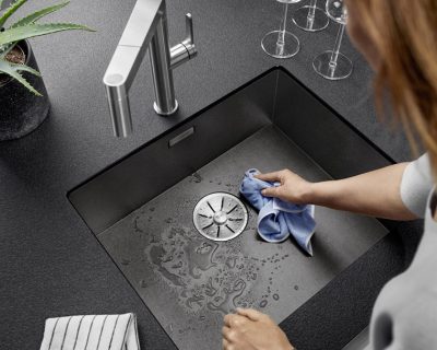 podgradna sudopera blanco zerox 500-u dark steel