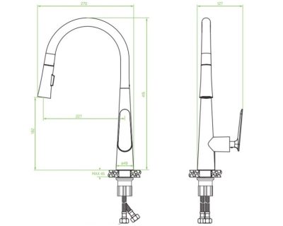 slavina sa tušem laveo nalda crna mat