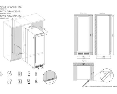 vinske vitrine DUNAVOX DX-194.490BK