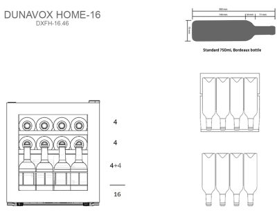 vinske vitrine DUNAVOX DXFH-16.46