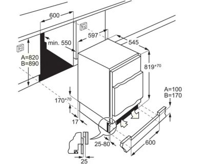 ELECTROLUX LFB3AE82R ugradni potpultni frižider sa komorom za zamrzavanje