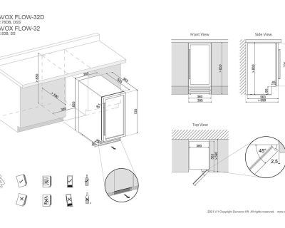 potpultna ugradna vinska vitrina DUNAVOX DAUF-32.78DB