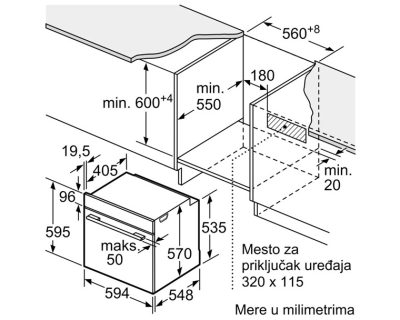 BOSCH HBA272BB0 ugradna rerna