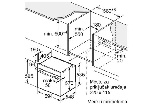 ugradna rerna BOSCH HBA513BB1