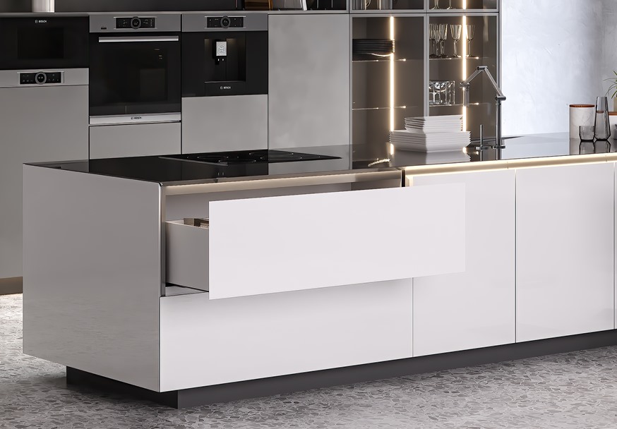 fioka-emuca-vertex-sa-metalnim-belim-stranicama-visine-131mm-0- fioka EMUCA VERTEX VISINE 131mm