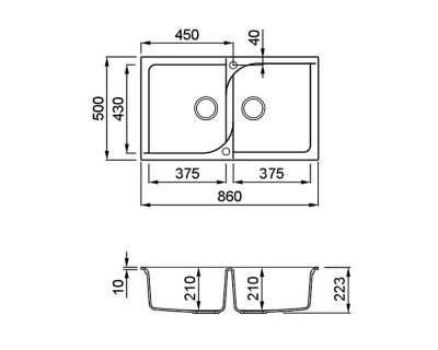granitne sudopere ELLECI EGO 450