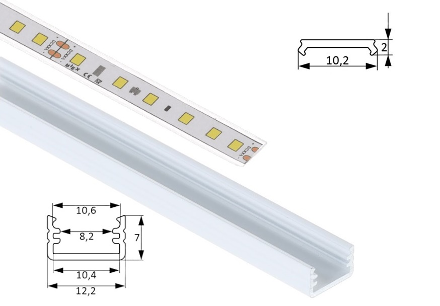 nadgradna-bela-sina-za-led-traku-hranipex-f004440-providni-difuzor aluminijumski profili za led trake