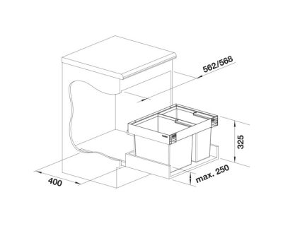 sistemi za otpad blanco flexon ii low 60/2 526641