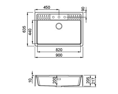 granitne sudopere ELLECI SPAZIO 900