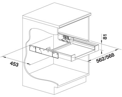 BLANCO FLAT DRAWER 60 P klizna polica za odlaganje sredstava za čišćenje