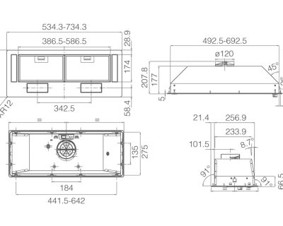 ELICA ERA CT17 INOX ugradni aspirator