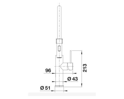 Slavina BLANCO SONEA-S FLEXO inox massive sa tušem