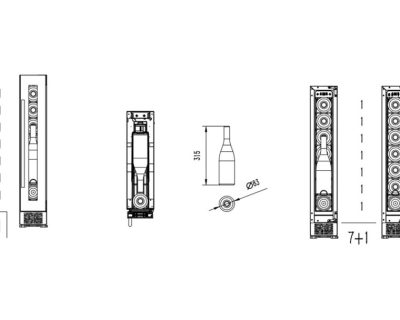 CAVIN ARCTIC COLLECTION 15 potpultno ugradna vinska vitrina