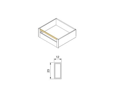 EMUCA VERTEX FRONT ZA UNUTRAŠNJU FIOKU SA RELINGOM