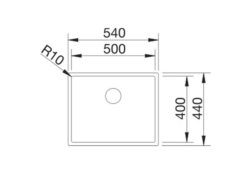 inox-sudopera-blanco-claron-500-if-dark-steel-527836-dimenzije Inox sudopera BLANCO CLARON 500-IF