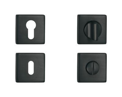 Kvaka za vrata sa rozetom LEO-T HA247 crna mat