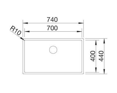 Podgradna inox sudopera BLANCO CLARON 700-U dark steel