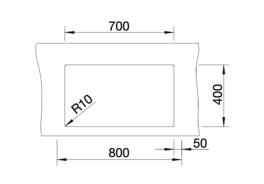 podgradna-sudopera-blanco-claron-700-u-dark-steel-527835-dimenzije-otvora-na-radnoj-ploci Podgradna inox sudopera BLANCO CLARON 700-U dark steel