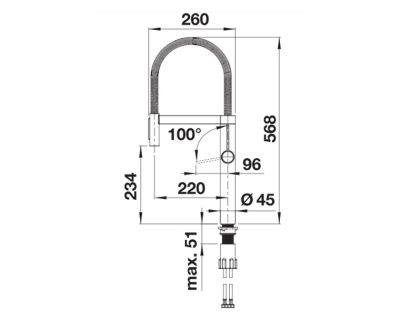 Slavina Blanco Culina-S II sa tušem CRNA MAT