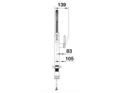 Slavina Blanco Culina-S II sa tušem CRNA MAT
