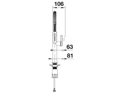 Slavina Blanco Culina-S II mini sa tušem saten dark steel