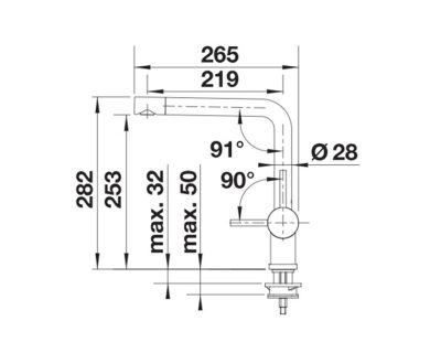 Slavina Blanco Linus SATEN DARK STEEL