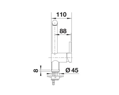Slavina Blanco Linus SATEN DARK STEEL