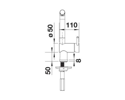 Slavina Blanco Linus-S SATEN DARK STEEL sa tušem