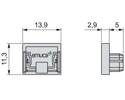 PVC ZAVRŠNI POKLOPAC ZA NADGRADNI LED PROFIL LYNX