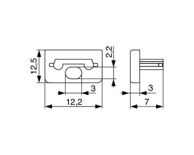 PVC ZAVRŠNI POKLOPAC ZA NADGRADNI LED PROFIL E010