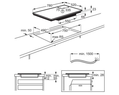 ELECTROLUX EIV84550 indukciona ploča širine 80cm