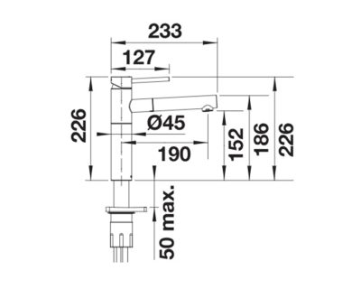Slavina sa tušem Blanco Alta-S II ZLATNA