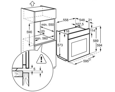 ELECTROLUX KODDP77WH ugradna rerna