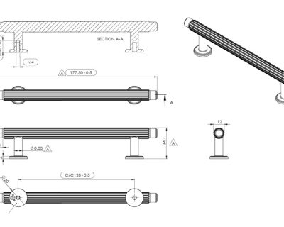 RUČICA FURNIPART VILLA BLACK NICKEL