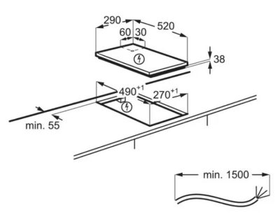 AEG HRB32310CB domino staklokeramička ploča