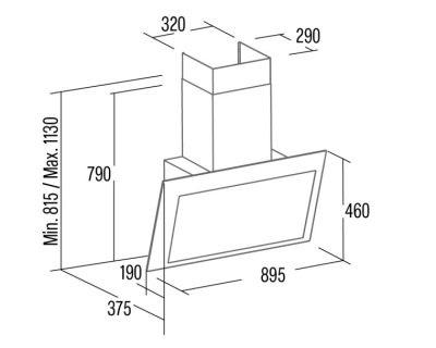 CATA THALASSA EVO 900 GBK dekorativni aspirator širine 90cm