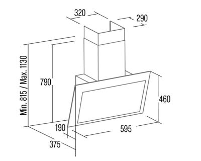 CATA THALASSA PRO 600 GBK dekorativni aspirator širine 60cm